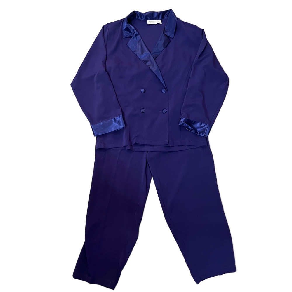 Rare Vintage Gold Label 90’s Purple Victoria’s Secret Pajamas set Grandmacore
